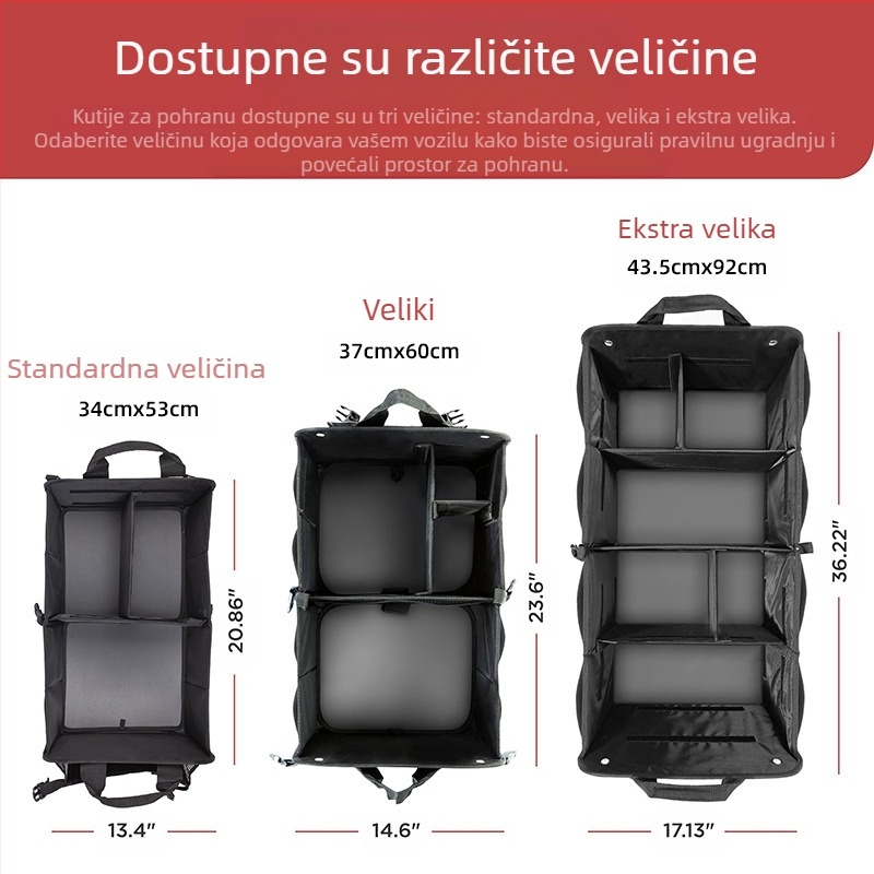 Visokokvalitetni organizer prtljažnika automobila s preklopnim poklopom, vodootporan, sklopiv