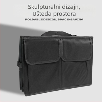 Organizator prtljažnika automobila, sklopiv, tkanina, vodootporan, universalna kompatibilnost, ispis logotipa (Materijal: tkanina, Vodootporan, Sklopiv, Univerzalna kompatibilnost, Ispis logotipa)