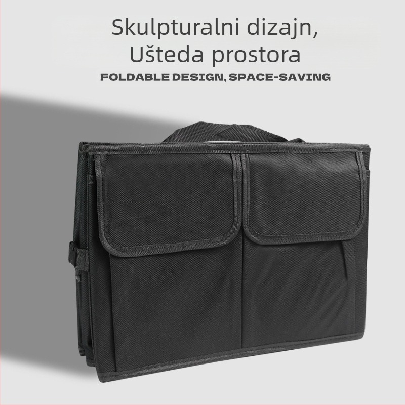 Organizator prtljažnika automobila, sklopiv, tkanina, vodootporan, universalna kompatibilnost, ispis logotipa (Materijal: tkanina, Vodootporan, Sklopiv, Univerzalna kompatibilnost, Ispis logotipa)