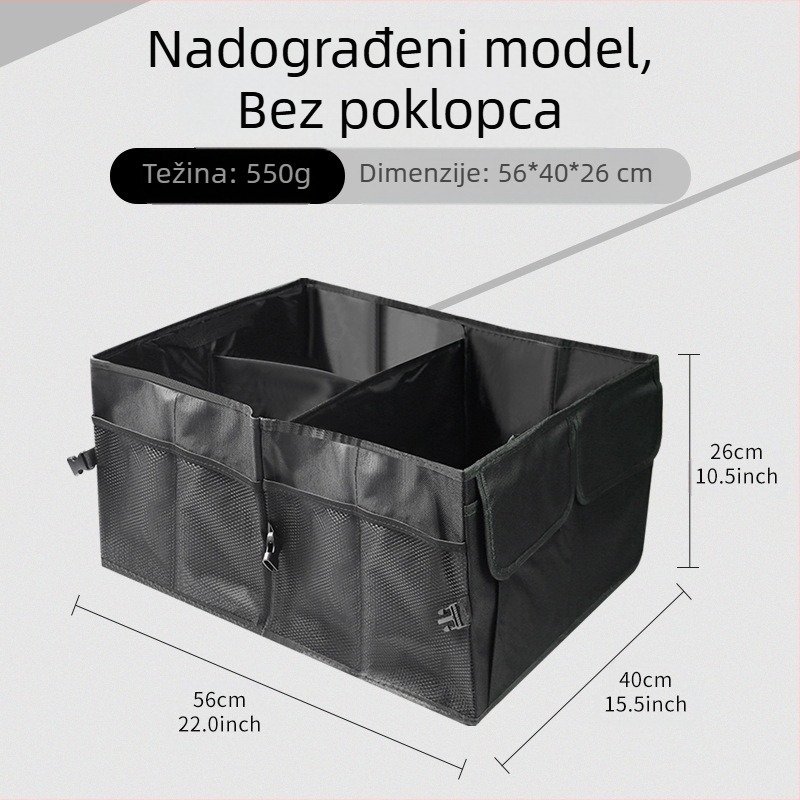 Organizator prtljažnika automobila, sklopiv, tkanina, vodootporan, universalna kompatibilnost, ispis logotipa (Materijal: tkanina, Vodootporan, Sklopiv, Univerzalna kompatibilnost, Ispis logotipa)
