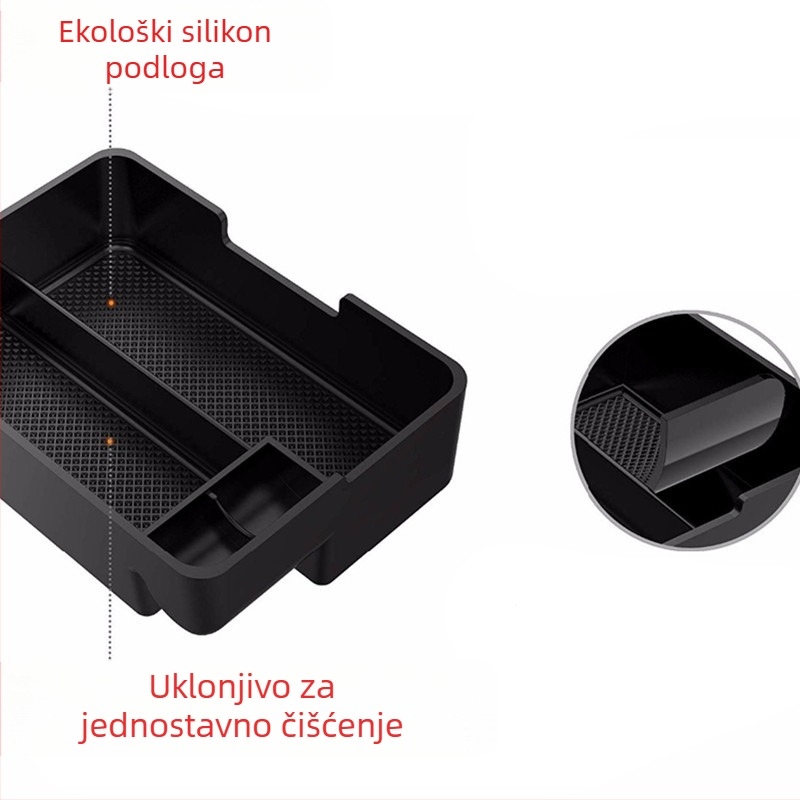 Kutija za skladištenje središnje konzole, sklopiva vodootporna organizator za univerzalna vozila
