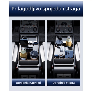 Kutija za naslon za ruku u automobilu - koža, središnja konzola, univerzalna kompatibilnost, prilagodljivo, Cabron