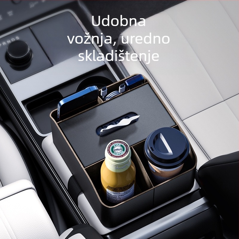 Kutija za naslon za ruku u automobilu - koža, središnja konzola, univerzalna kompatibilnost, prilagodljivo, Cabron