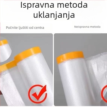 Jednokratna plastična zaštitna navlaka za namještaj, prozirna, s otiskom logotipa i prilagodbom