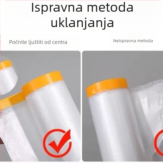 Jednokratna plastična zaštitna navlaka za namještaj, prozirna, s otiskom logotipa i prilagodbom