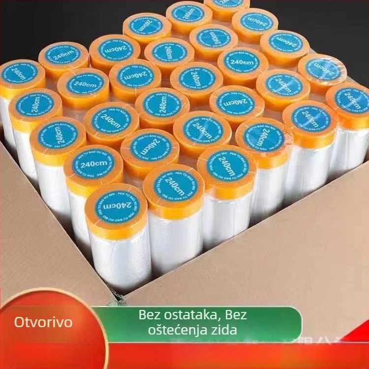 Jednokratna plastična zaštitna navlaka za namještaj, prozirna, s otiskom logotipa i prilagodbom