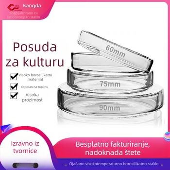 Petrijeve zdjele od visokog borosilikatnog stakla za kulturu stanica i bakterija — laboratorijska nastavno oprema, Kangda