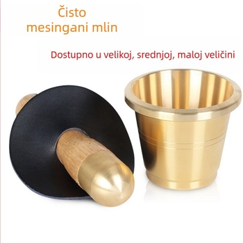 Bakrena posuda za mlješenje lijekova za tradicionalnu kinesku medicinu; Materijal: bakar; Upotreba: posuda; Pakiranje: spremnik; Logo: nema