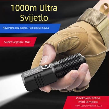 P50 taktička svjetiljka: visoka svjetlost, dugi domet, punjiva LED svjetiljka, 50W, baterija 5800mAh, ručno pokretanje, domet >500 m