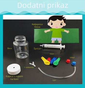 Plastični edukativni model za simulaciju disanja, biologija/kemija, DIY sklapanje, uzrast 7–14 godina, Honeycomb Maze