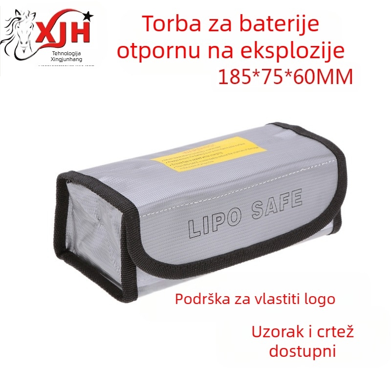 XJH Torbica za skladištenje Li baterija za model zrakoplova, Otporna na eksplozije, Protupožarna, Protivplamen, Gumena konstrukcija