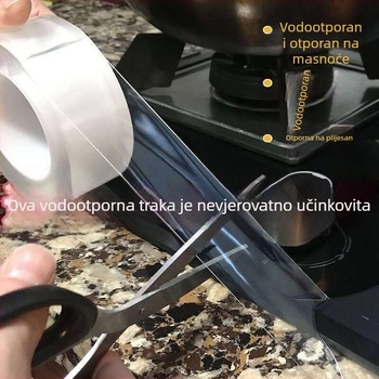 Traka za zapunjavanje spojeva u kuhinji i kupaonici, vodootporna i otporna na plijesan, samoljepljiva traka