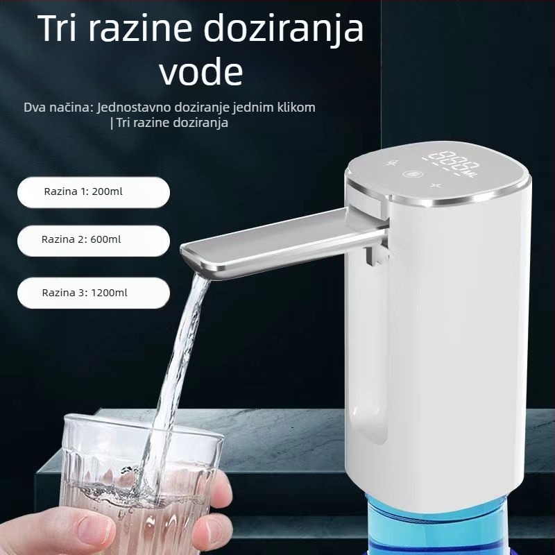 Bačvasta pumpa za vodu s dodirnim zaslonom, model H4, ABS kućište, 5V, 4W