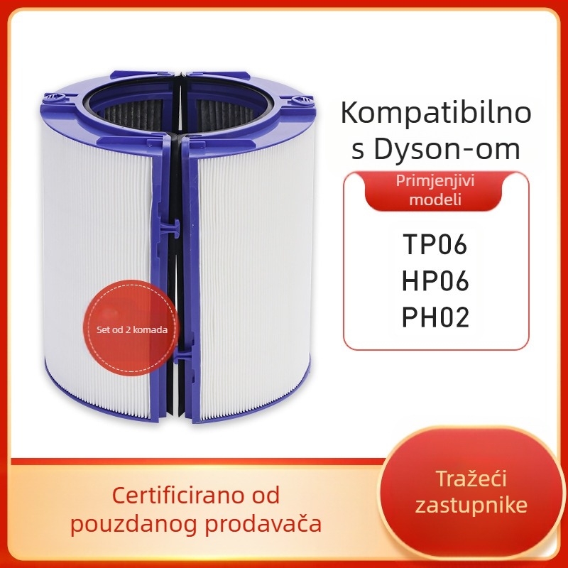 Dyson-kompatibilan filtr HP06/TP06/PH02 s HEPA i aktivnim ugljem za uklanjanje formaldehida i PM2.5