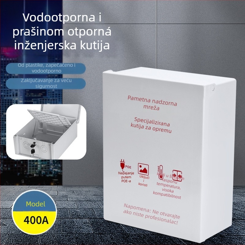Vanjska zaključavajuća vodootporna kutija za nadzor, plastični preklopni poklopac, za niskonaponske instalacije