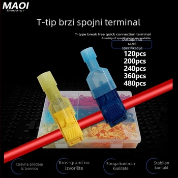 T-tip spojni terminal za glavnu i granu liniju, običan interfejs, 15A, AC220V