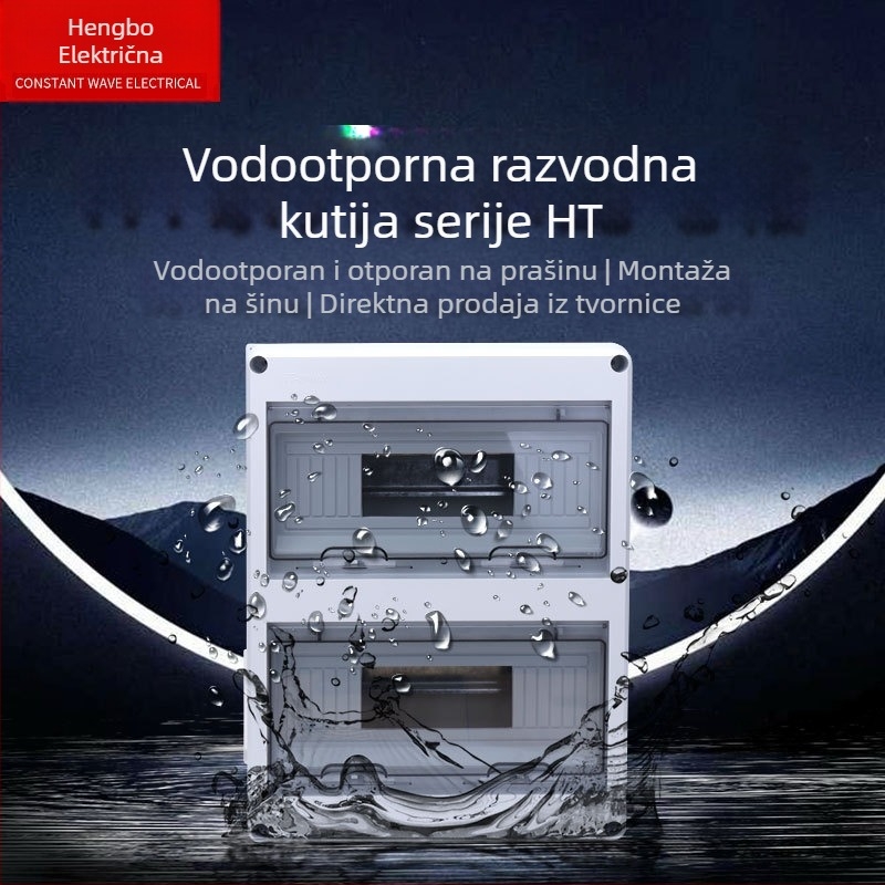 HT-24 Vanjska ABS kutija za distribuciju, 24 kanala, površinska montaža, IP65 vodootporna i otporna na prašinu