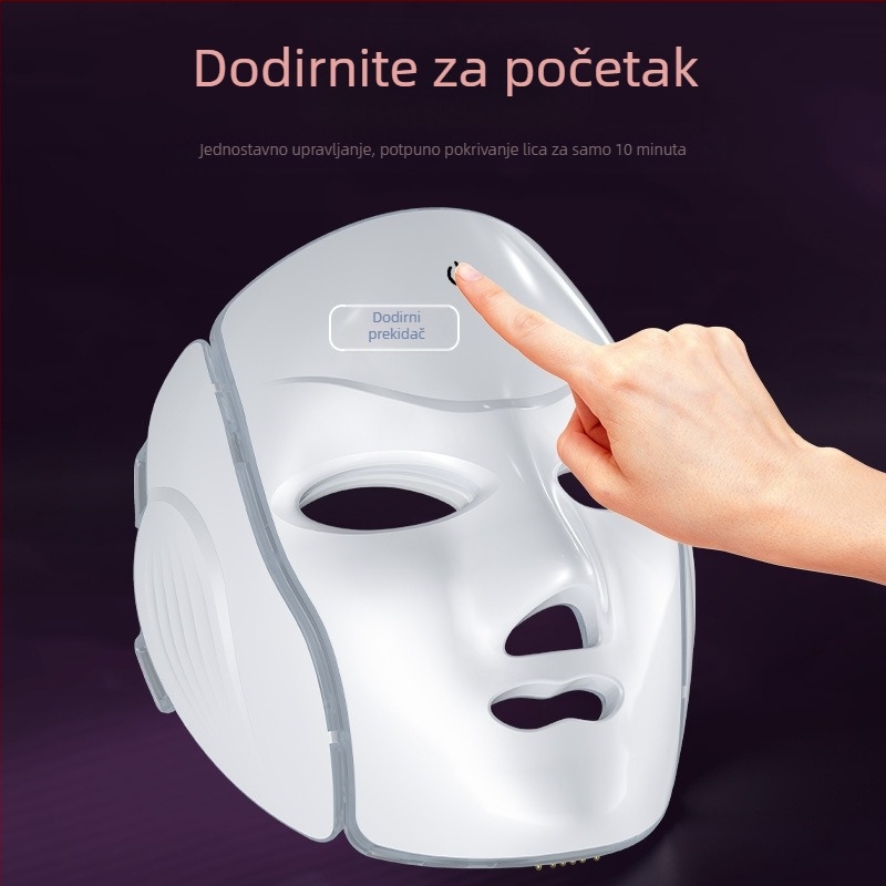 Maska za lice s vratom, fotonoterapijska ljepota, masaža očiju, pomlađivanje i posvjetljavanje kože, punjiva, kućna i profesionalna upotreba