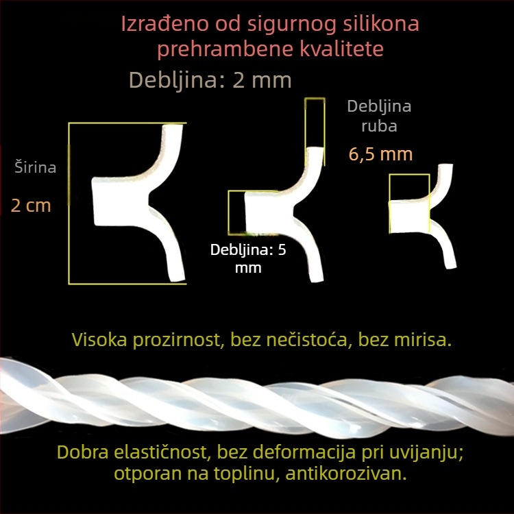Silikonski zaptivački prstenovi za električni lonac pod pritiskom, prehrambena kvaliteta, veličine 2L–8L