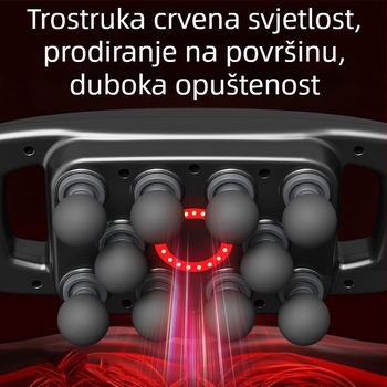 Fascični masazni pištolj za cijelo tijelo s LCD zaslonom, četkasti motor, 6+ glava za masažu, ugrađena baterija 1200–2000 mAh, buka ispod 36 dB