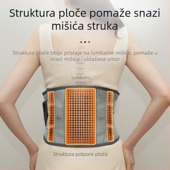 Bežični grijaći pojas za struk s toplinskom kompresijom i fizioterapijom — punjiv, mehaničko upravljanje, nepromjenjiva brzina, vibracija