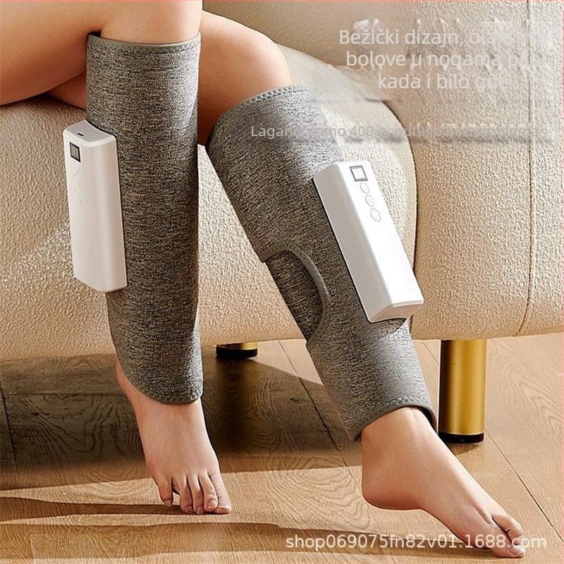 Massager za nogu s airbag masom i tlakom zraka – zaštitnik listova i koljena, bežično punjenje, 5V, 5W, 35–45°C