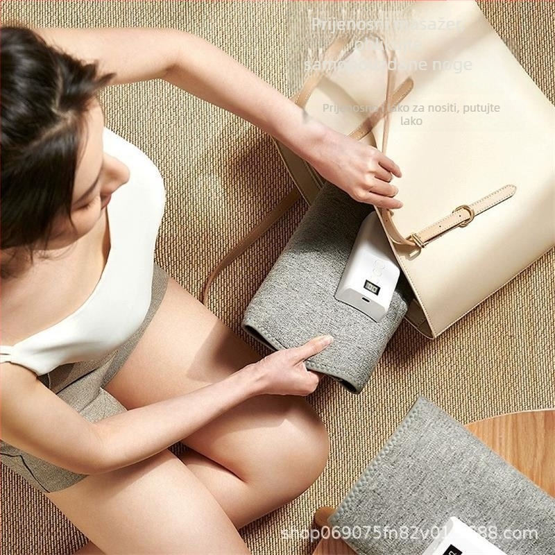 Massager za nogu s airbag masom i tlakom zraka – zaštitnik listova i koljena, bežično punjenje, 5V, 5W, 35–45°C