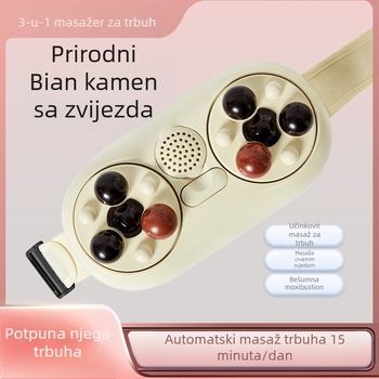 Abdominalni masažni uređaj sa toplim kompresijom, model A8, punjenje, upravljanje gumbima, težina 1,35 kg