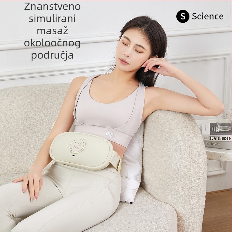 Abdominalni masažni uređaj sa toplim kompresijom, model A8, punjenje, upravljanje gumbima, težina 1,35 kg