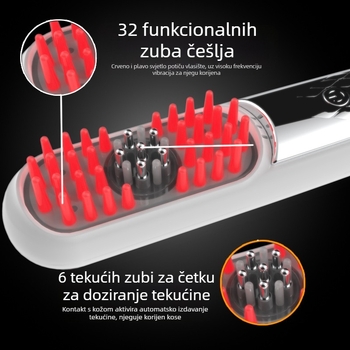 Električna ručna četka za medicinsku njegu vlasišta uz svjetlosnu terapiju, model HF188