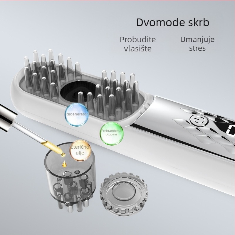 Električna ručna četka za medicinsku njegu vlasišta uz svjetlosnu terapiju, model HF188