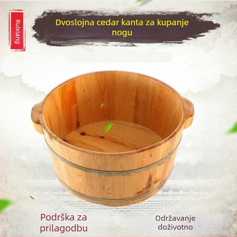 Drveni spremnik za kupanje stopala u obliku bure Ruixiang za odrasle