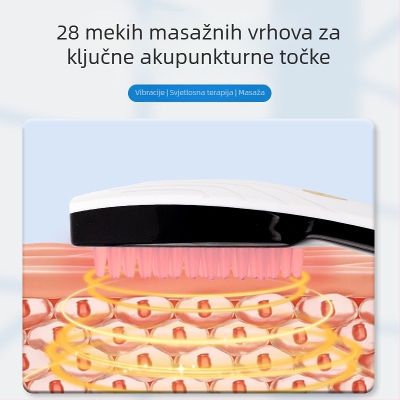 Električni masažer za skalp i njegu kose, 3 brzine vibracije, model Y-001, za odrasle, lansiran 2024-09