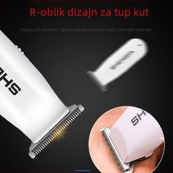 RFCD-3020 mini električni šišač kose za odrasle i djecu, punjiv, oštrice od nehrđajućeg čelika, ugrađena baterija 50–100 mAh, radno vrijeme 0–1 h, buka 36–45 dB