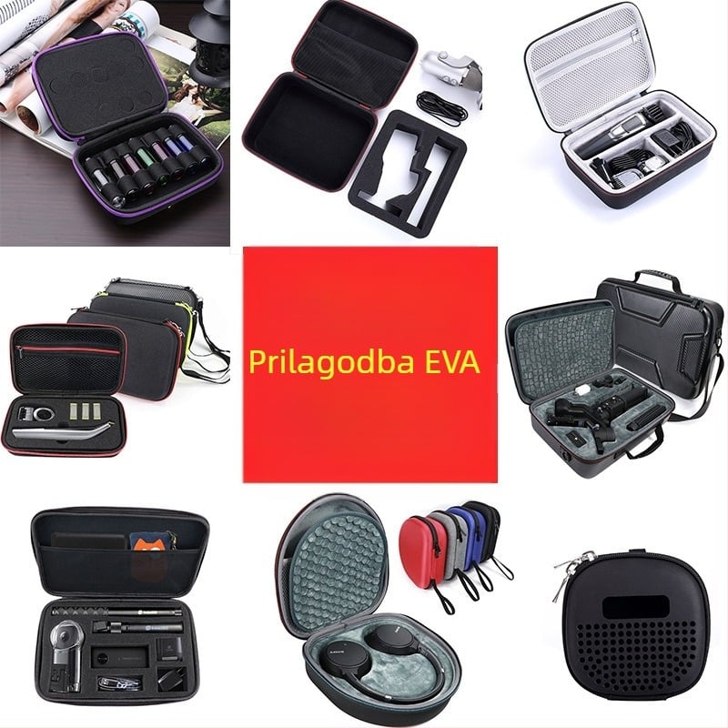 Torba za digitalne dodatke, otporna EVA kutija na udare, prijenosni organizator s poklon pakiranjem, kućište od kompozitnog materijala, prilagodljivo