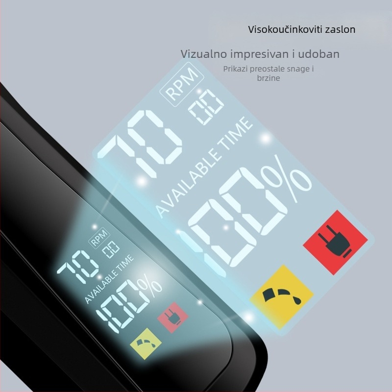 Električni uređaj za šišanje kose s digitalnim zaslonom, punjiv, vodootporan, odvojive i perive oštrice od nehrđajućeg čelika, kefni motor, autonomija baterije 1–3 sata