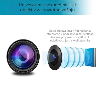 Auto stražnja kamera – 4 LED, 12V, 170° široki kut, 480TVL, NTSC/PAL