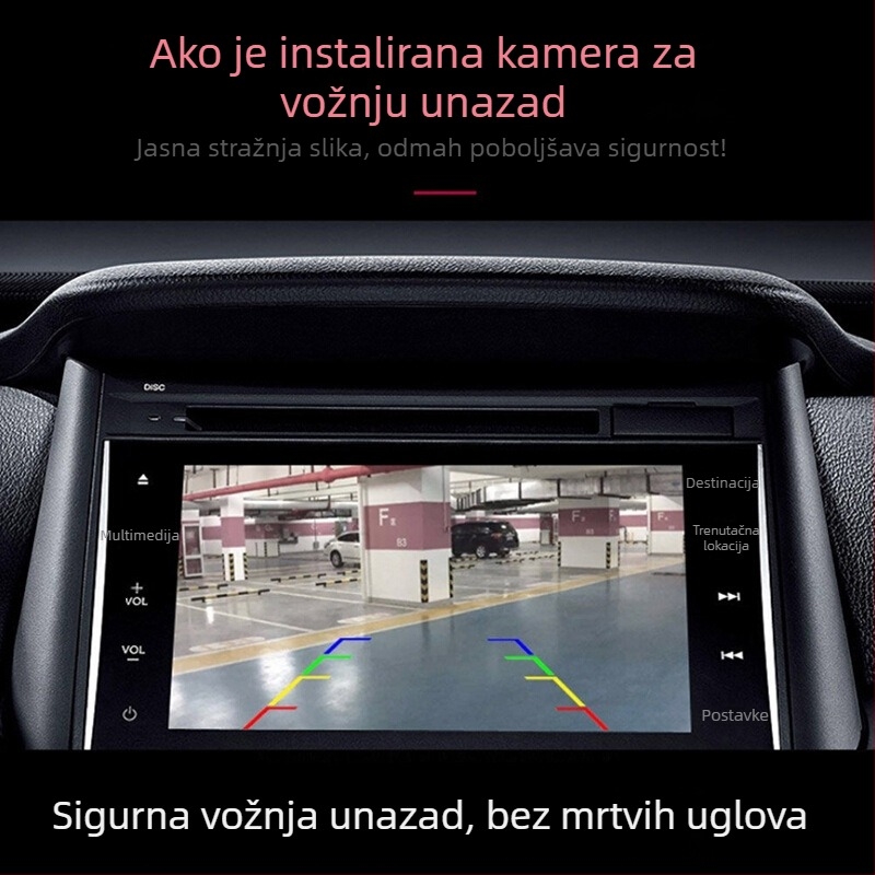 Auto stražnja kamera – 4 LED, 12V, 170° široki kut, 480TVL, NTSC/PAL