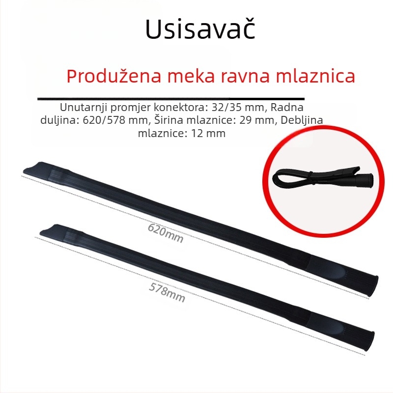 Proširena mekana plosnata mlaznica za kućni usisivač