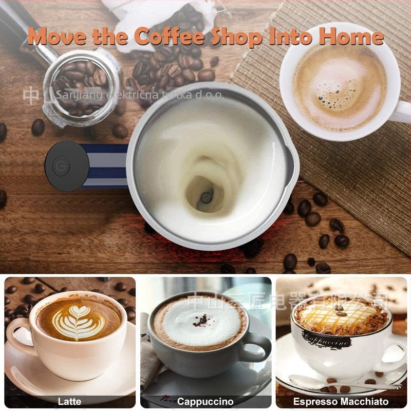 Mašina za pjenu od mlijeka za vruću i hladnu pjenu, kapacitet 400 ml, LED zaslon, upravljanje putem aplikacije, automatsko čišćenje, 220V