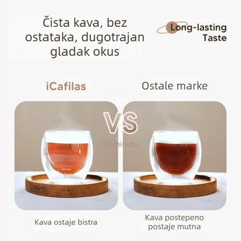 Francuska presa za kavu od nehrđajućeg čelika 304, vakuumski izolirana, prijenosna, s otisnutim logotipom, moguća privatna oznaka