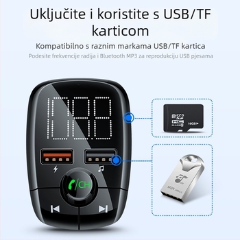 Auto MP3 player s FM radio, USB MP3, napajanje 12-24V, model T50