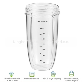 Zamjenska velika čaša za Nutri sokovnik 600W/900W – kapacitet 900 ml (32 oz), s mjernom skalom, model HP-NB-32OZ