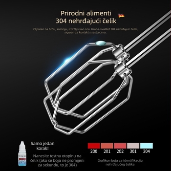 De Platinum Bežični ručni mikser za jaja, s 5 brzina, 150W, do 36V