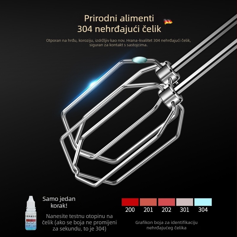 De Platinum Bežični ručni mikser za jaja, s 5 brzina, 150W, do 36V