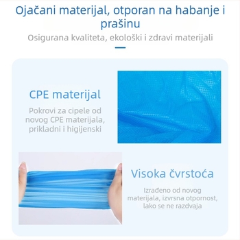 Jednokratne zaštitne navlake za cipele za odrasle, protuklizne, vodootporne od PE plastike, 80 komada u pakiranju