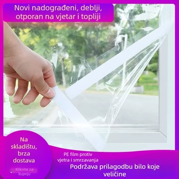 Zimska prozorska izolacijska zavjesa – PE, otporna na vjetar i topla; za dnevni boravak, spavaću sobu i restoran; moderni minimalistički stil (Materijal: PE; Vrsta zavjese: PE prozorska zavjesa; Prostor: dnevni boravak/spavaća soba/restoran)