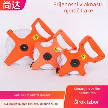 Shangda Prijenosna Vlaknasta Mjerna Traka, 30–100 m, Metričko/Imperijalno Okvirno Pravilo, Mekana Mjerna Traka