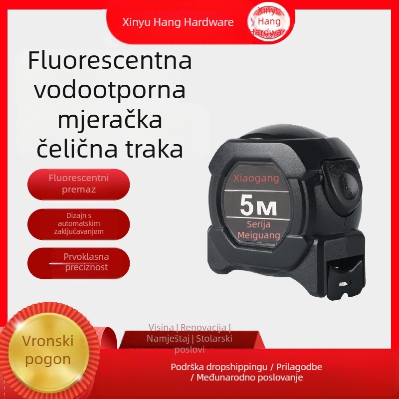 Mjerna traka s vodootpornom, fluorescencijskom i visokotehnološkom konstrukcijom, širim i debelim kućištem, otporna na habanje