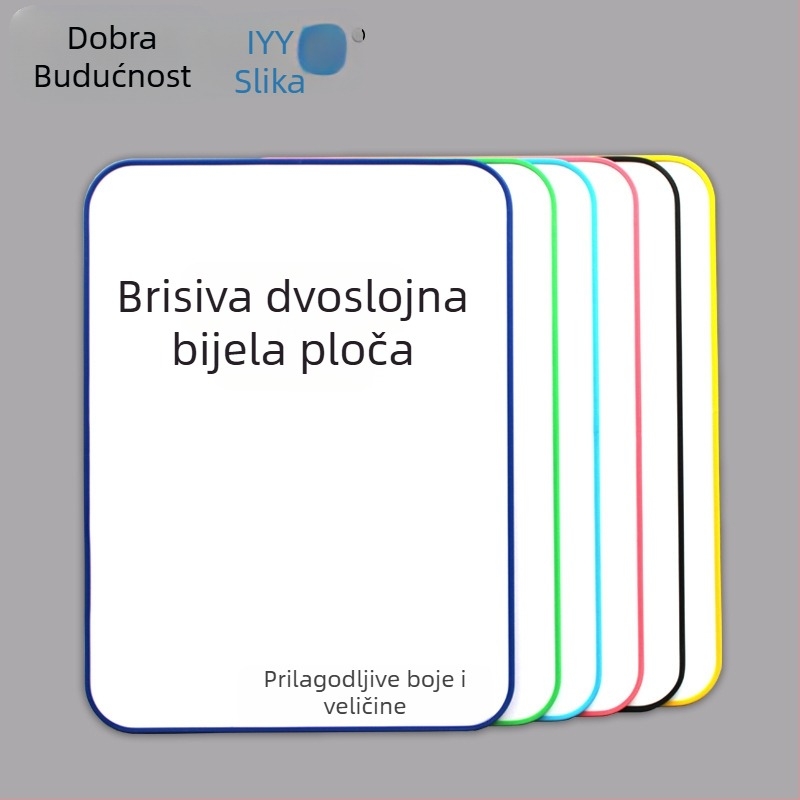 Dvostruka plastična bijela ploča, izbrisiva, ne-magnetna površina za pisanje, prilagođeni nastavnički alat za djecu i učenike